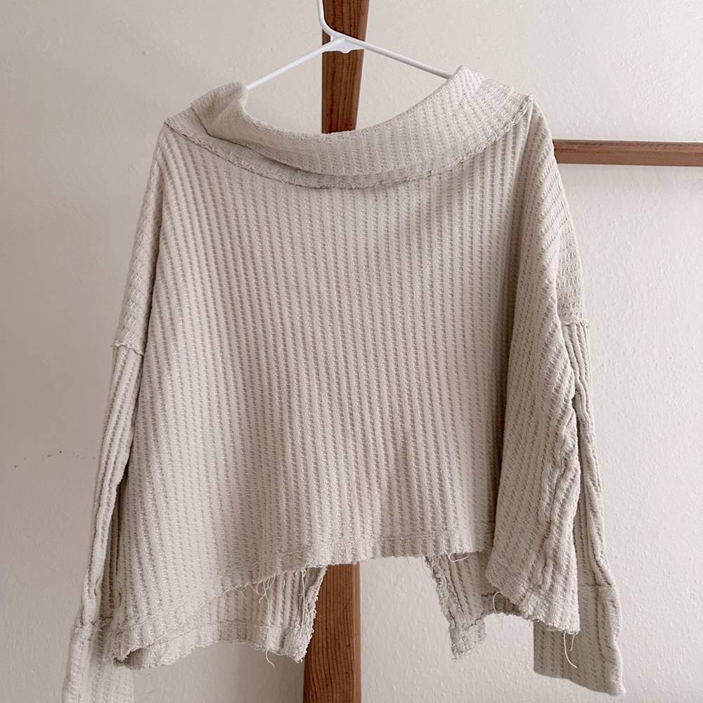 Free People Waffle Pull-over